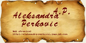 Aleksandra Perković vizit kartica
